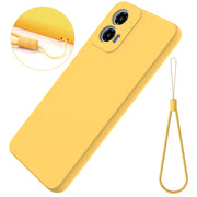 For Motorola Moto G34 Solid Color Liquid Silicone Dropproof Full Coverage Phone Case(Yellow)