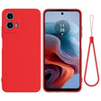 For Motorola Moto G34 Pure Color Liquid Silicone Shockproof Phone Case(Red) - Motorola Cases by PMC TechLife | Online Shopping South Africa | PMC TechLife | Buy Now Pay Later Mobicred