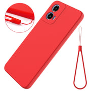For Motorola Moto G34 Pure Color Liquid Silicone Shockproof Phone Case(Red)