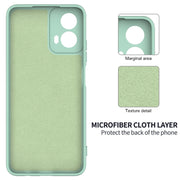 For Motorola Moto G34 Pure Color Liquid Silicone Shockproof Phone Case(Green)