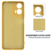 For Motorola Moto G24 Power Pure Color Liquid Silicone Shockproof Phone Case(Yellow)