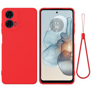 For Motorola Moto G24 Power Solid Color Liquid Silicone Dropproof Full Coverage Phone Case(Red)