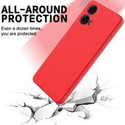 For Motorola Moto G24 Power Solid Color Liquid Silicone Dropproof Full Coverage Phone Case(Red)
