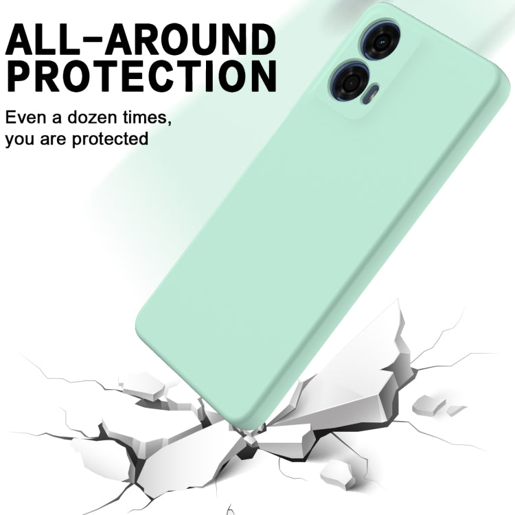 For Motorola Moto G24 Power Pure Color Liquid Silicone Shockproof Phone Case(Green)