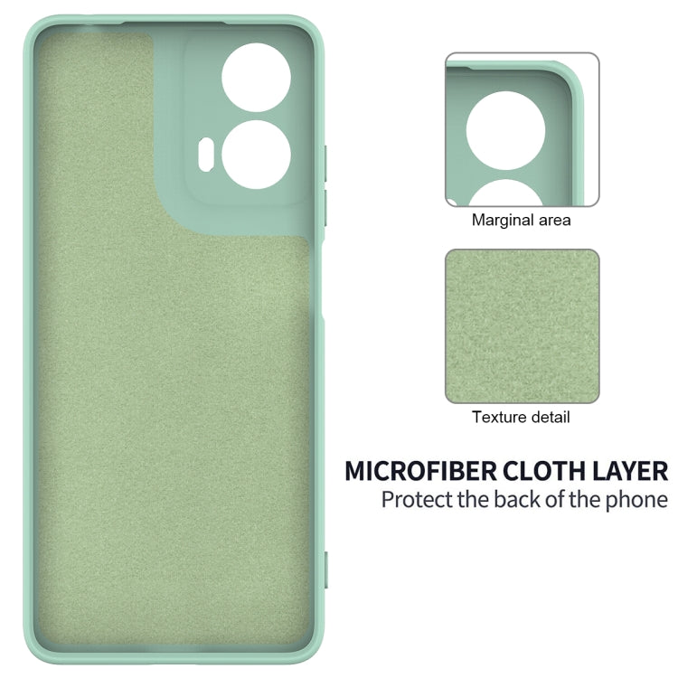 For Motorola Moto G24 Power Pure Color Liquid Silicone Shockproof Phone Case(Green)