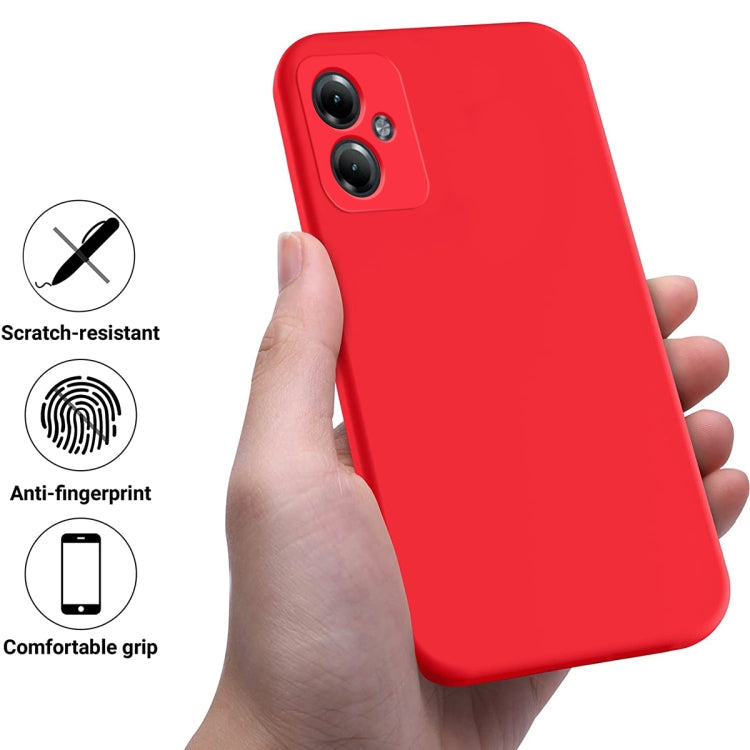 For Motorola Moto G64 Solid Color Liquid Silicone Dropproof Full Coverage Phone Case(Red)