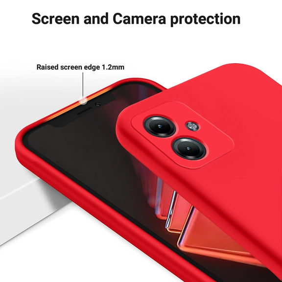 For Motorola Moto G64 Solid Color Liquid Silicone Dropproof Full Coverage Phone Case(Red)