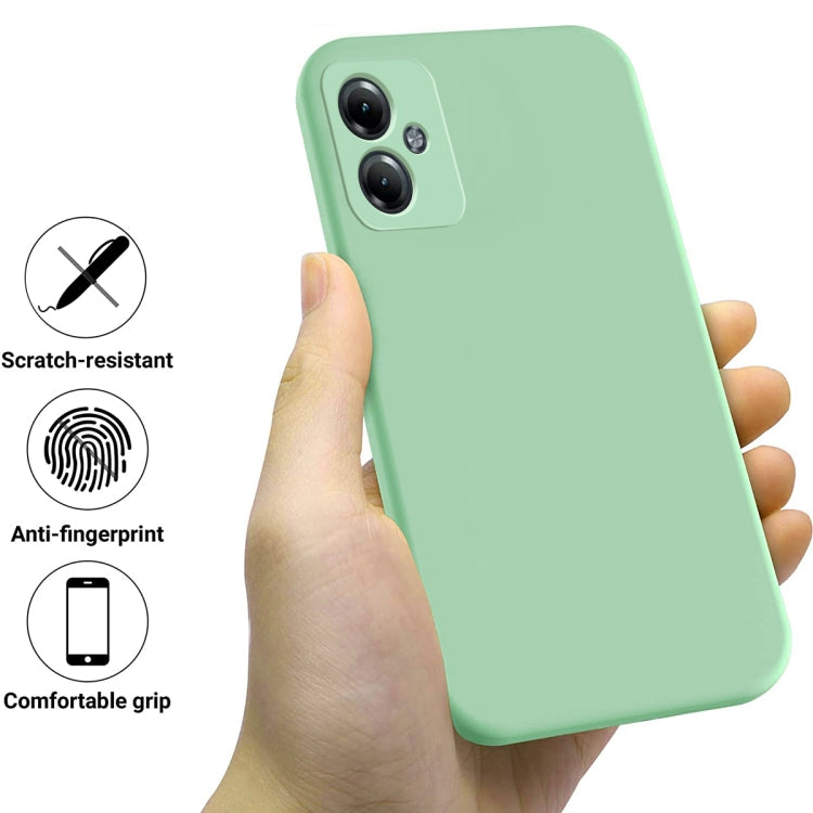 For Motorola Moto G64 Solid Color Liquid Silicone Dropproof Full Coverage Phone Case(Green)