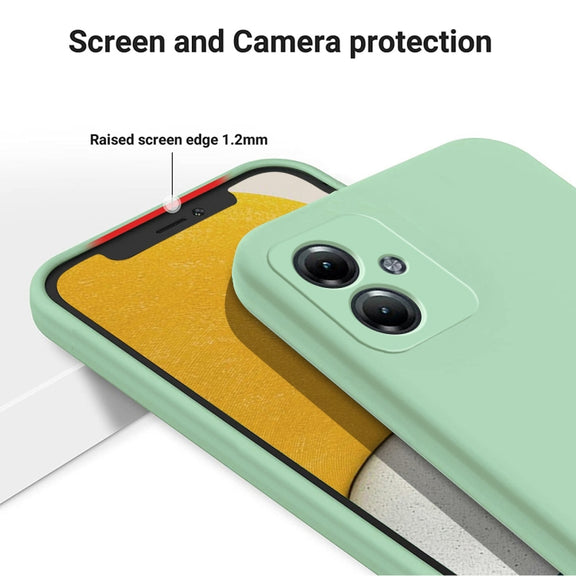 For Motorola Moto G64 Solid Color Liquid Silicone Dropproof Full Coverage Phone Case(Green)