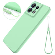 For Motorola Edge 50 Pro Pure Color Liquid Silicone Shockproof Phone Case(Green)