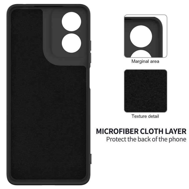 For Motorola Moto E14 Solid Color Liquid Silicone Dropproof Full Coverage Phone Case(Black)