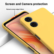 For Motorola Moto E14 Solid Color Liquid Silicone Dropproof Full Coverage Phone Case(Yellow)
