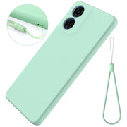 For Motorola Moto E14 Solid Color Liquid Silicone Dropproof Full Coverage Phone Case(Green)
