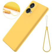 For Motorola S50 Neo Solid Color Liquid Silicone Dropproof Full Coverage Phone Case(Yellow)