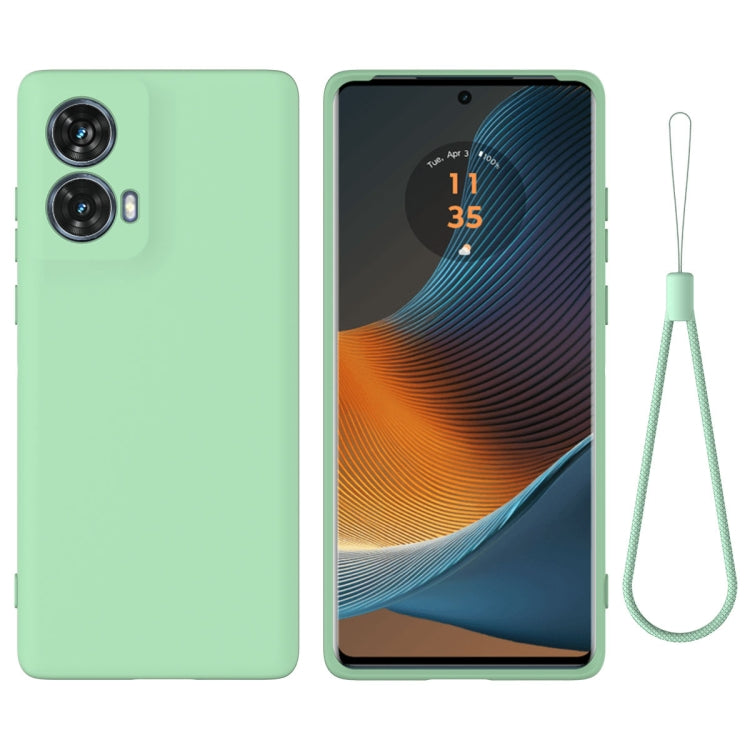 For Motorola S50 Neo Solid Color Liquid Silicone Dropproof Full Coverage Phone Case(Green)