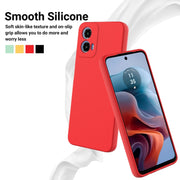For Motorola Moto G45 Solid Color Liquid Silicone Dropproof Full Coverage Phone Case(Red)