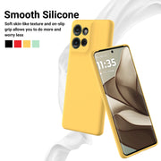 For Motorola Moto G75 Solid Color Liquid Silicone Dropproof Full Coverage Phone Case(Yellow)