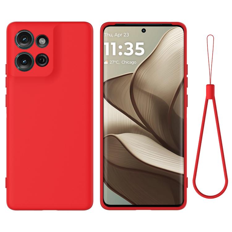 For Motorola Moto G Play 2025 Solid Color Liquid Silicone Dropproof Full Coverage Phone Case(Red)