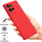 For Motorola Moto G Play 2025 Solid Color Liquid Silicone Dropproof Full Coverage Phone Case(Red)