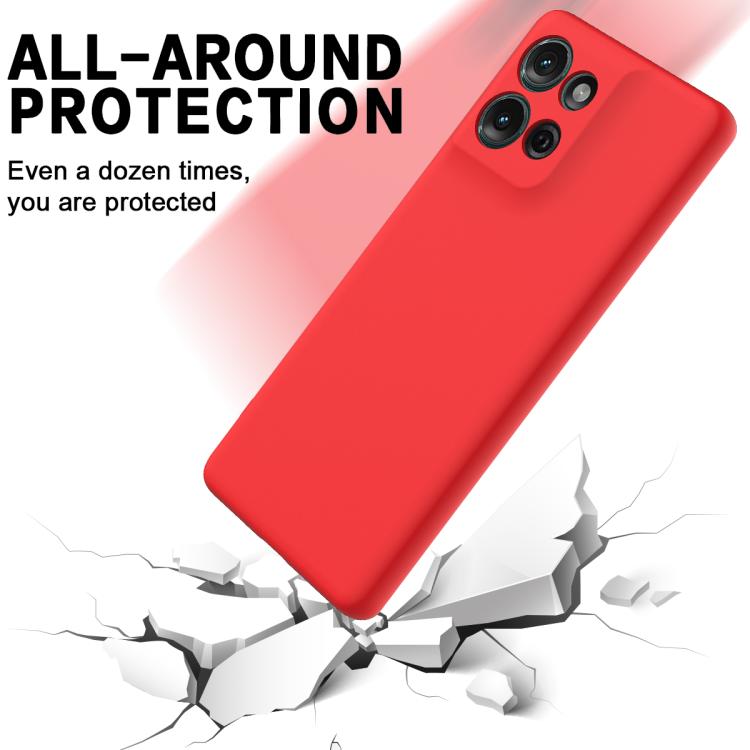 For Motorola Moto G Play 2025 Solid Color Liquid Silicone Dropproof Full Coverage Phone Case(Red)