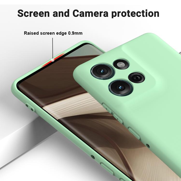 For Motorola Moto G Play 2025 Solid Color Liquid Silicone Dropproof Full Coverage Phone Case(Green)