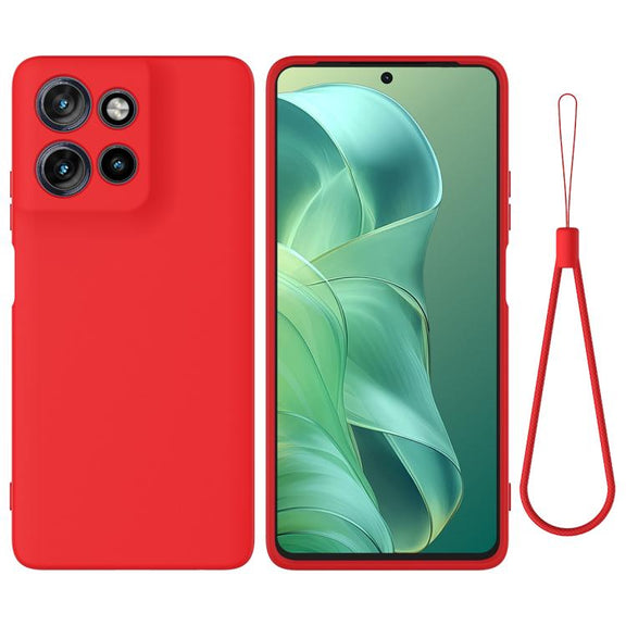 For Motorola Moto G Power 2025 Solid Color Liquid Silicone Dropproof Full Coverage Phone Case(Red)