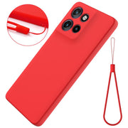 For Motorola Moto G Power 2025 Solid Color Liquid Silicone Dropproof Full Coverage Phone Case(Red)