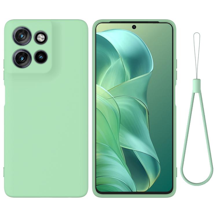 For Motorola Moto G Power 2025 Solid Color Liquid Silicone Dropproof Full Coverage Phone Case(Green)