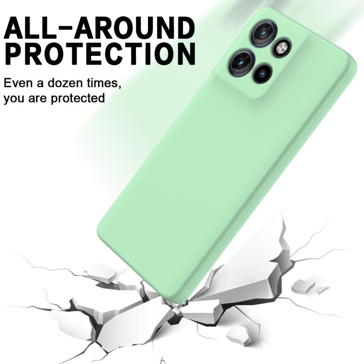 For Motorola Moto G Power 2025 Solid Color Liquid Silicone Dropproof Full Coverage Phone Case(Green)