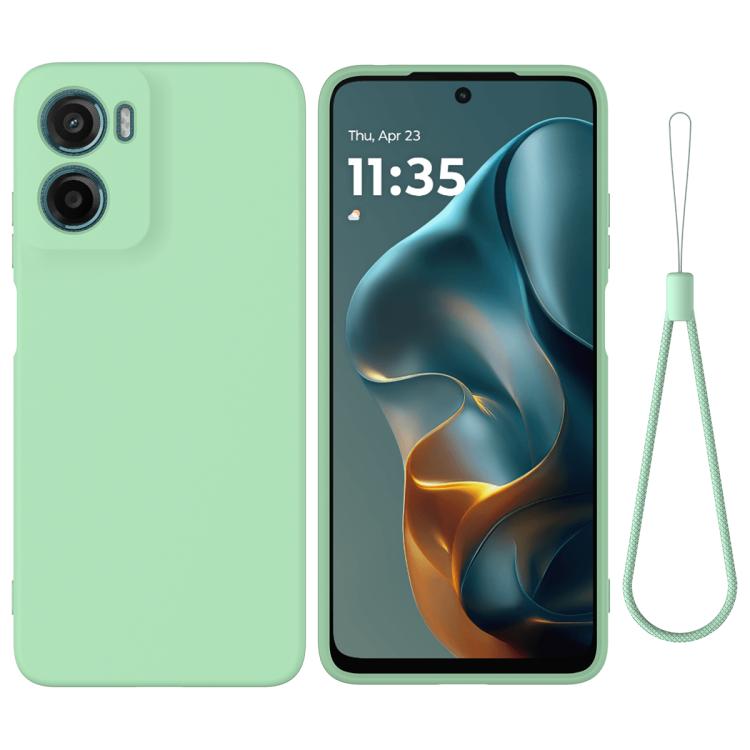For Motorola Moto G05 / E15 Solid Color Liquid Silicone Dropproof Full Coverage Phone Case(Green)
