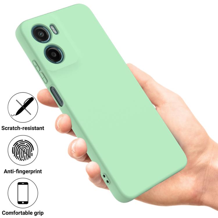 For Motorola Moto G05 / E15 Solid Color Liquid Silicone Dropproof Full Coverage Phone Case(Green)