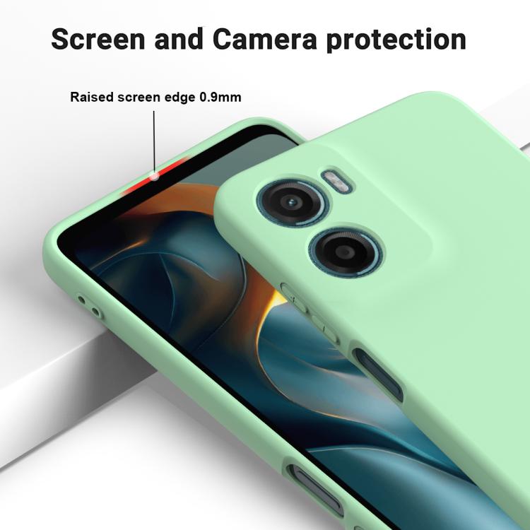 For Motorola Moto G05 / E15 Solid Color Liquid Silicone Dropproof Full Coverage Phone Case(Green)