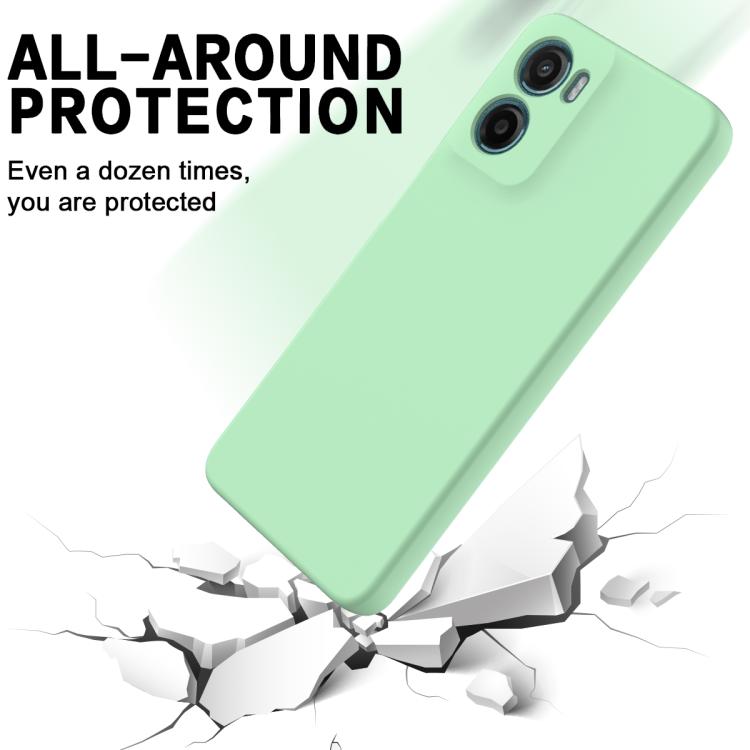 For Motorola Moto G05 / E15 Solid Color Liquid Silicone Dropproof Full Coverage Phone Case(Green)