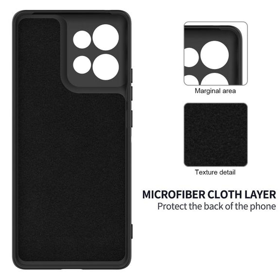 For Motorola Moto G15 Solid Color Liquid Silicone Dropproof Full Coverage Phone Case(Black)
