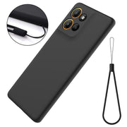 For Motorola Moto G15 Solid Color Liquid Silicone Dropproof Full Coverage Phone Case(Black)