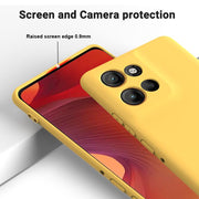 For Motorola Moto G15 Solid Color Liquid Silicone Dropproof Full Coverage Phone Case(Yellow)