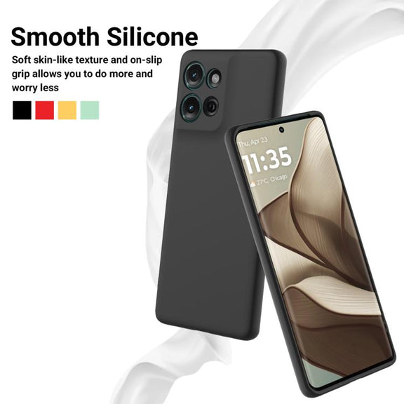For Motorola Moto G 2025 Solid Color Liquid Silicone Dropproof Full Coverage Phone Case(Black)