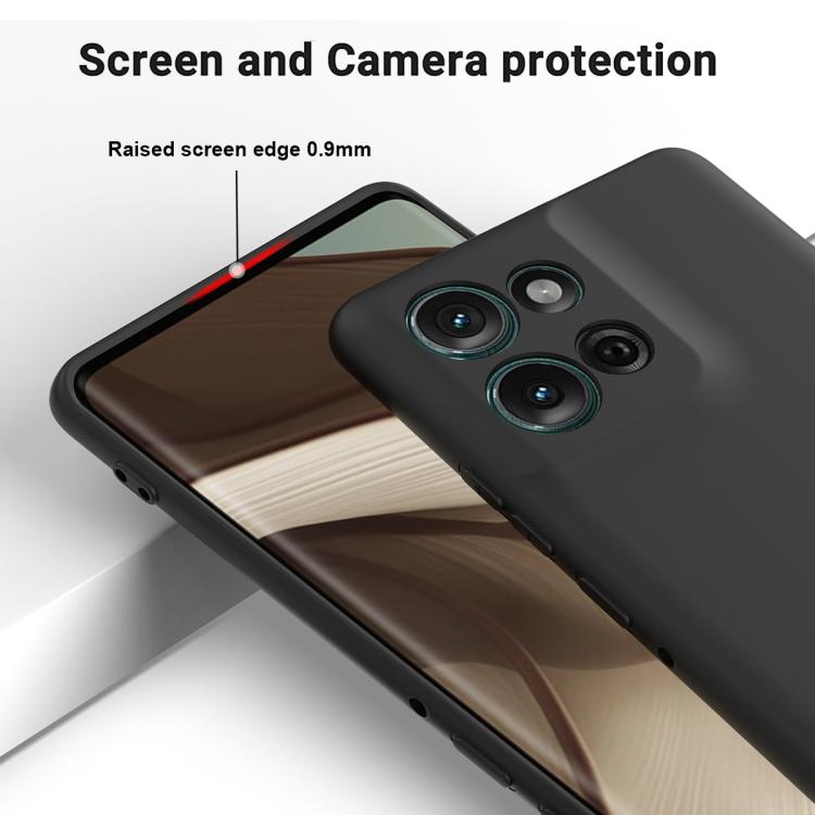 For Motorola Moto G 2025 Solid Color Liquid Silicone Dropproof Full Coverage Phone Case(Black)