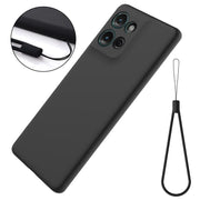 For Motorola Moto G 2025 Solid Color Liquid Silicone Dropproof Full Coverage Phone Case(Black)