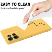 For Motorola Moto G 2025 Solid Color Liquid Silicone Dropproof Full Coverage Phone Case(Yellow)