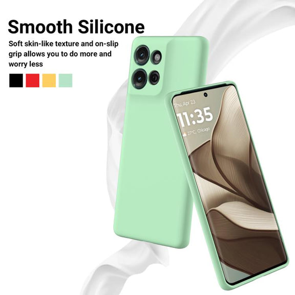 For Motorola Moto G 2025 Solid Color Liquid Silicone Dropproof Full Coverage Phone Case(Green)