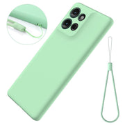 For Motorola Moto G 2025 Solid Color Liquid Silicone Dropproof Full Coverage Phone Case(Green)