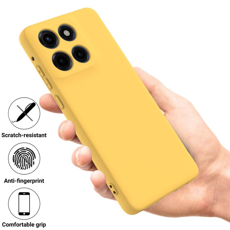 For Motorola Moto G Stylus 5G 2025 Solid Color Liquid Silicone Dropproof Full Coverage Phone Case(Yellow)