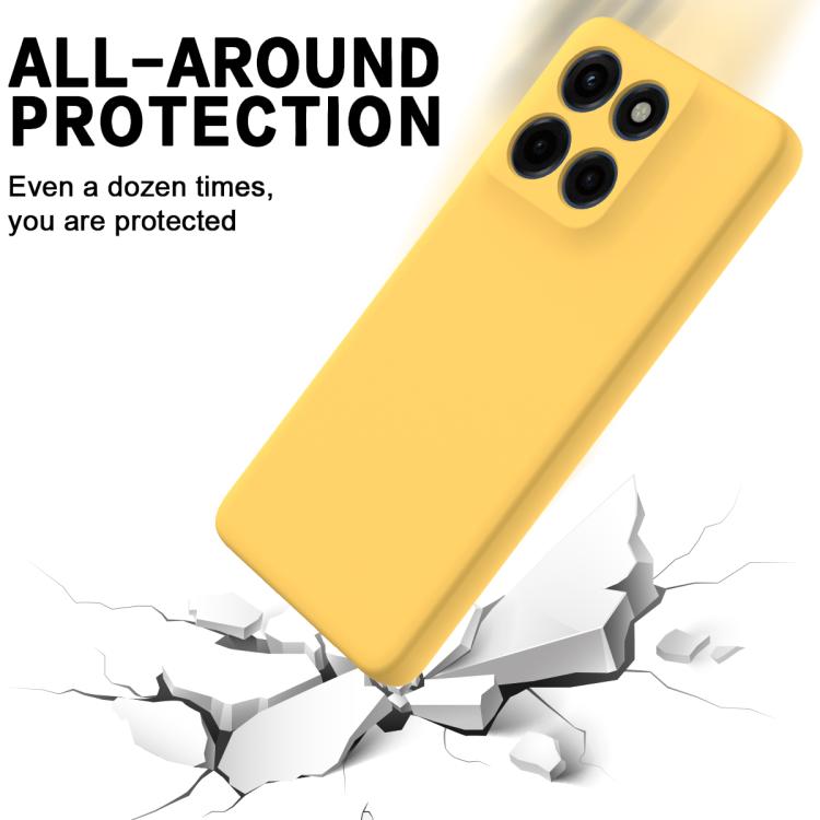 For Motorola Moto G Stylus 5G 2025 Solid Color Liquid Silicone Dropproof Full Coverage Phone Case(Yellow)