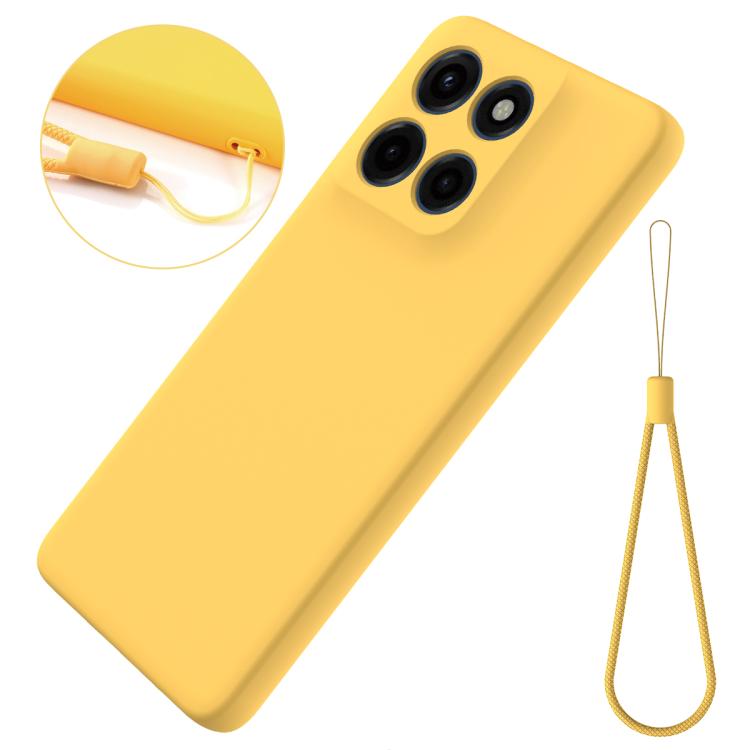For Motorola Moto G Stylus 5G 2025 Solid Color Liquid Silicone Dropproof Full Coverage Phone Case(Yellow)
