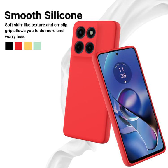 For Motorola Moto G Stylus 5G 2025 Solid Color Liquid Silicone Dropproof Full Coverage Phone Case(Red)