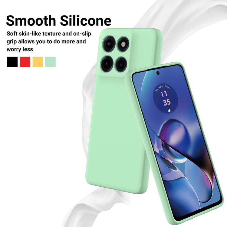 For Motorola Moto G Stylus 5G 2025 Solid Color Liquid Silicone Dropproof Full Coverage Phone Case(Green)