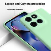 For Motorola Moto G Stylus 5G 2025 Solid Color Liquid Silicone Dropproof Full Coverage Phone Case(Green)