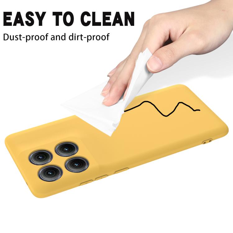For Motorola Edge 5G 2025 Solid Color Liquid Silicone Dropproof Full Coverage Phone Case(Yellow)