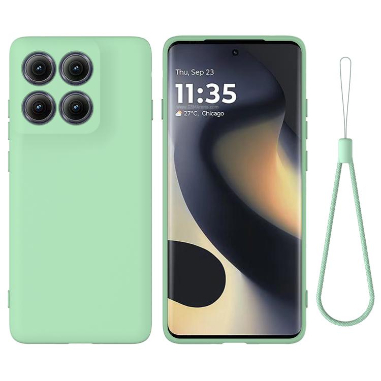 For Motorola Edge 5G 2025 Solid Color Liquid Silicone Dropproof Full Coverage Phone Case(Green)